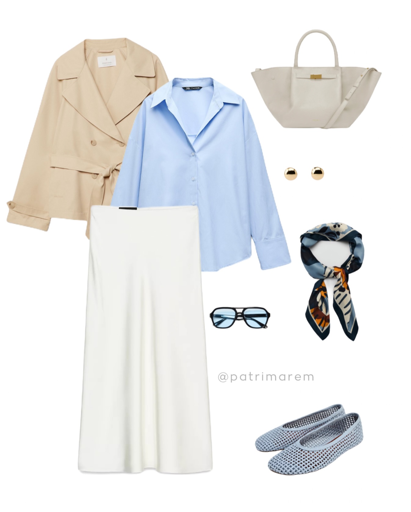 A Light Trench and Blue Shirt for Fresh Spring Tailoring